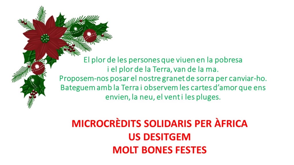 Postal de Nadal Microcrèdits Solidaris per l'Àfrica