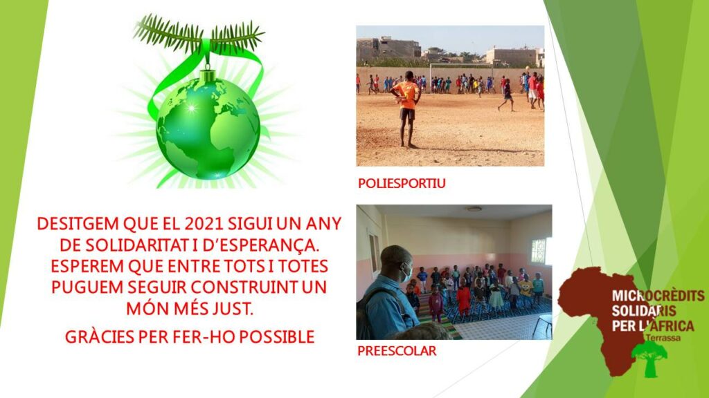 Postal de Nadal Microcrèdits Solidaris per l'Àfrica