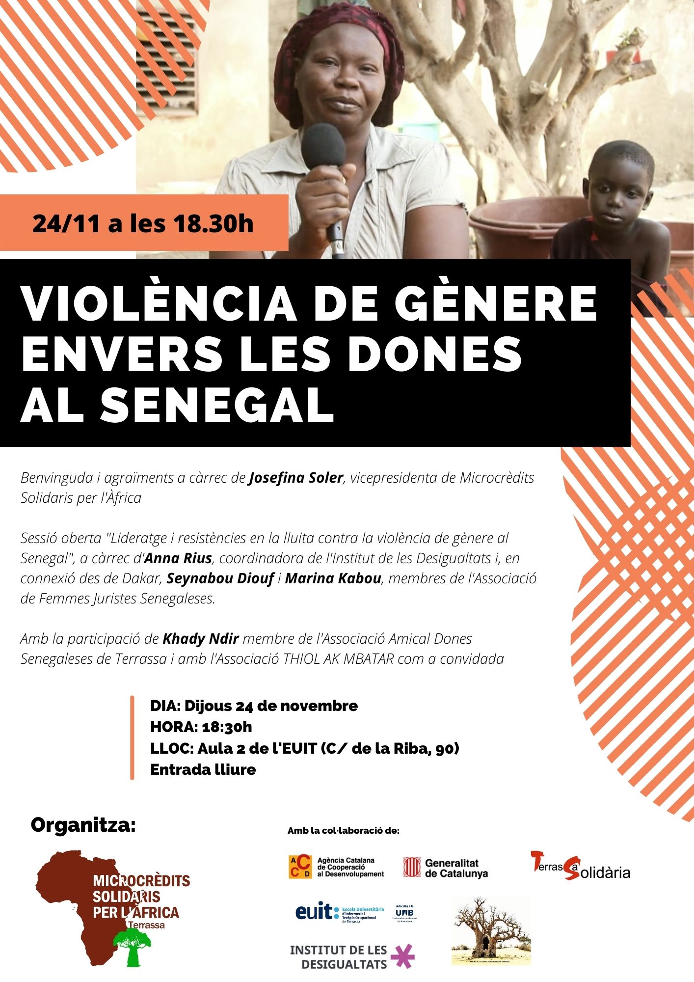 Cartell xerrada violència de gènere envers les dones al Senegal