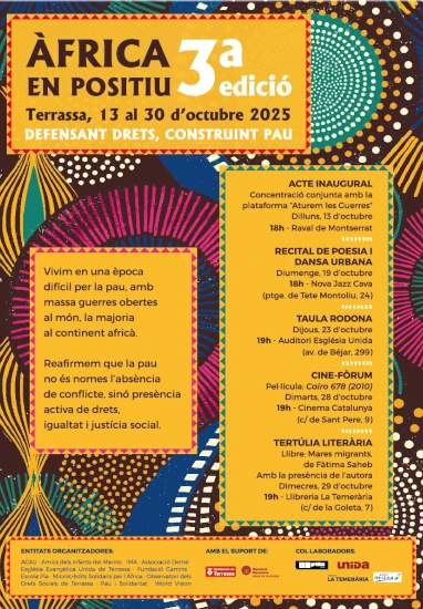 Àfrica en positiu a Terrassa, del 13 al 30 d'Octubre de 2025