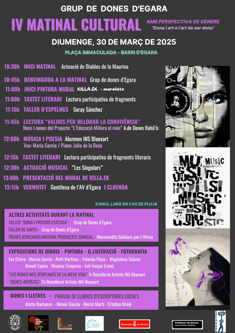 Grup de dones d'Egara. IV Matinal cultural. Treball en xarxa al barri per enfortir la convivència fomentar la igualtat i la justícia social